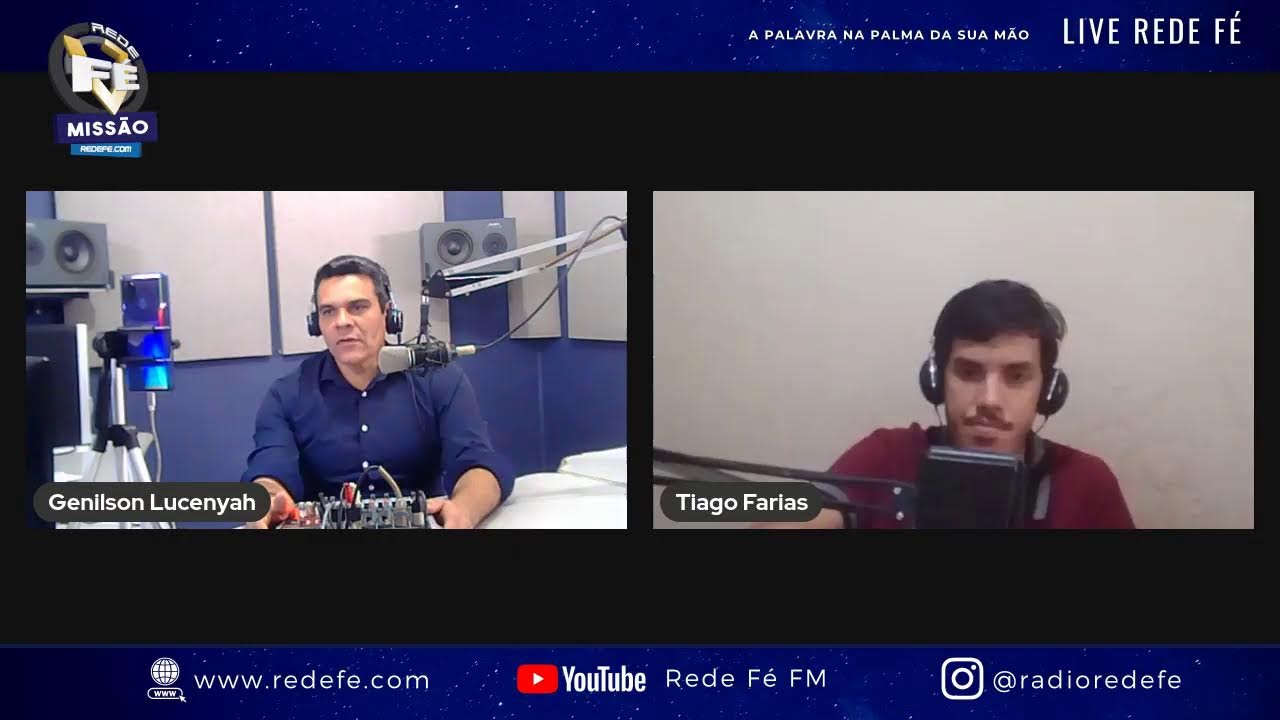 Foto real de Genilson Lucenyah em entrevista no programa Mais que Vencedores, da Rede Fé